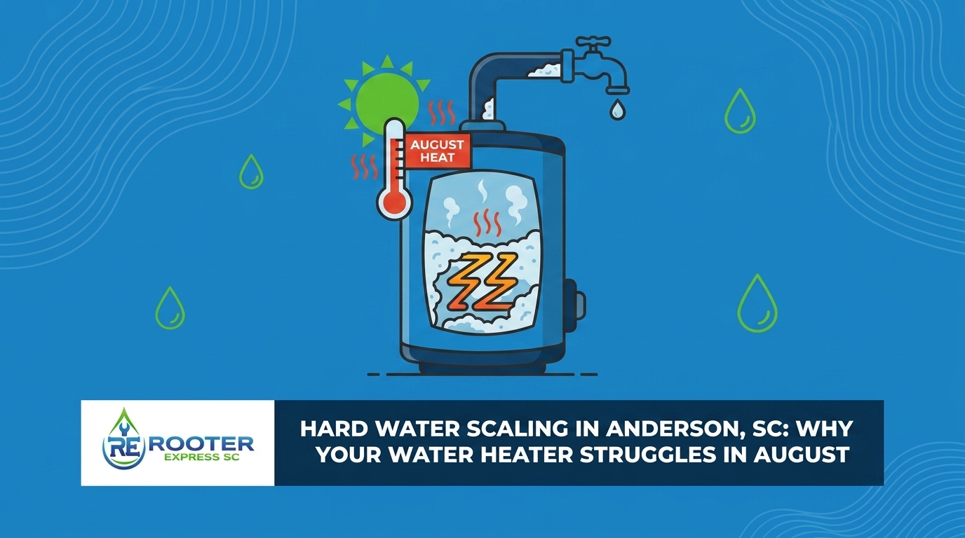 Hard Water Scaling in Anderson, SC: Why Your Water Heater Struggles in August — featured image